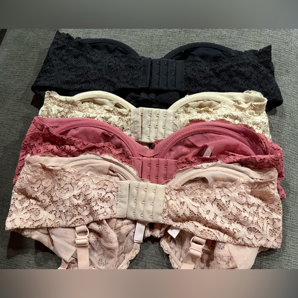 Body By Victoria: Unlined Demi Lace Bra 38DDD (Set of 4) - Picture 3 of 4